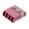 Fiber Coupler, LC/LC SlimLine Quad, White Internal Shutter, Vertical Spring, High Density Reduced Height, No Flange, Heather Violet的图片