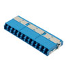 Fiber Coupler, LC/LC SlimLine 12 port, Translucent Internal Shutter, Side Spring, High Density Reduced Height, No Flange, Blue的图片
