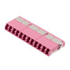 Fiber Coupler, LC/LC SlimLine 12 port, Translucent Internal Shutter, Side Spring, High Density Reduced Height, No Flange, Heather Violet的图片