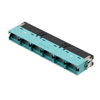 MPO 6 Port Cluster Adapter, 12F/24F, High Density Reduced Height, Key up-Key Down, No Flange, Black, Aqua的图片