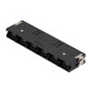 MPO 6 Port Cluster Adapter, 12F/24F, High Density Reduced Height, Key up-Key Down, No Flange, Black, Black的图片