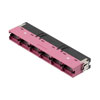 MPO 6 Port Cluster Adapter, 12F/24F, High Density Reduced Height, Key up-Key Down, No Flange, Black, Heather Violet的图片