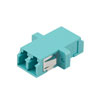 经济型光纤耦合器，LC，双工多模 天蓝色，塑料主体，PEI 夹，陶瓷套管，带法兰的图片