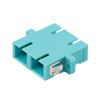 经济型光纤耦合器，SC，双工多模 天蓝色，塑料主体，PEI 夹，陶瓷套管，带法兰的图片
