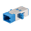 SN SC Simplex Dual Channel (4 fiber) Adapter, with  flange, Blue的图片