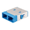 SN SC Duplex Quad Channel (8 fiber) Adapter, without  flange, Blue的图片