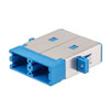 SN SC Duplex Quad Channel (8 fiber) Adapter, with  flange, Blue的图片