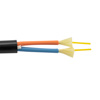 1-Meter Interval SMF 9/125 2-count Breakout Fiber Cable 2.5mm OD Black OFNR的图片
