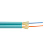 1-Meter Interval OM3 MMF 50/125 Duplex Fiber Cable 3.0mm OD Bend-Insensitive Aqua OFNP的图片
