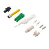 CS Connector (2F), Single Mode Fiber with APC Polish, 2mm Boot and 55mm Tab Length in White的图片