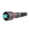 IP68 ODVA Compatible LC Duplex Connector, MM 10G Duplex Aqua, 7.0mm crimp sleeve, with Dust Cap的图片