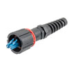 IP68 ODVA Compatible LC Duplex Connector, SM Duplex Blue, 6.0mm crimp sleeve, with Dust Cap的图片