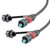 Fiber optic, IP68 Hybrid LC/UPC (2x 12AWG pin contacts) to IP68 Hybrid LC/UPC, OM3, 10.5mm LSZH, 5 meter cable assembly的图片