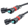 Fiber optic, IP68 Hybrid LC/UPC (2x 12AWG pin contacts) to IP68 Hybrid LC/UPC, OM4, 10.5mm LSZH, 30 meter cable assembly的图片