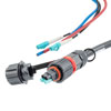Fiber optic, IP68 Hybrid LC/UPC (2x 12AWG pin contacts) to 2x LC/UPC, OM4, 10.5mm LSZH, 5 meter breakout cable assembly的图片
