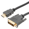 HDMI to DVI-D, Male to Male, 1080P, nylon braided cable, .5 Meter的图片