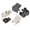 IX Industrial Right Angle Plug, 10gig, A Key for Ethernet Communications, 90 Degree Down Design, Solder Type的图片