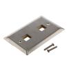 Stainless Steel Wall Plate with 2 Keystone Style Mount Openings的图片