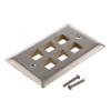 Stainless Steel Wall Plate with 6 Keystone Style Mount Opening的图片
