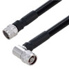 Outdoor Rated N Male to N Male Right Angle Low PIM Cable Using SPO-500 Coax Using Times Microwave Parts 1 Meter的图片