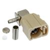 FAKRA Jack Right Angle Connector Crimp/Solder Attachment for RG174, RG316, RG188, .100 inch, LMR-100, Beige Color的图片