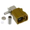 FAKRA Jack Right Angle Connector Crimp/Solder Attachment for RG174, RG316, RG188, .100 inch, LMR-100, Curry Color的图片