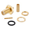 Non-Magnetic SMA Female Bulkhead Mount Connector, Crimp/Solder Attachment for RG174U .236 inch D Hole的图片