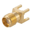 Non-Magnetic SMA Female Solder Attachment Thru Hole PCB, .201 inch x 0.059 inch Hole Spacing的图片