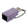 CAT6 Gigabit Crossover Adapter, RJ48C Female to RJ45 Male, Light Purple的图片