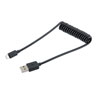 USB 2.0 AM/Micro Black TPU Cable, 1M stretched, 480 mbps, 5V, 2 Amp的图片