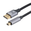 DP to MDP, M/M, LSZH, Alum Shell, 4K @ 60 Hz, Black Nylon Braid, 1M的图片