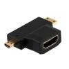 HDMI Female to Mini HDMI Male/USB C Male Split, Black的图片