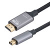 MDP to HDMI, M/M, Alum Shell, 4K @ 60 Hz, Black Nylon Braid, 1M的图片