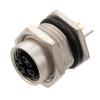 M12 Shielded Panel Mount Connector, IP67 8 Position X-code Female Receptacle, PCB Solder, M16 Front Mounting Style的图片