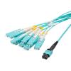 MPO PC w/o Pins to 10xSN (20 strand) UPC Cable Assembly, Multimode OM4, Riser Rated, 10 Meter的图片