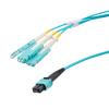 MPO PC w/o Pins to 4xSN (8 strand) UPC Cable Assembly, Multimode OM4, Plenum Rated, 10 Meter的图片
