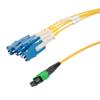 MPO APC w/o Pins to 4xSN (8 strand) UPC Cable Assembly, Single Mode, Plenum Rated, 10 Meter的图片