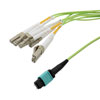 Type B MPO w/ pins to LC/UPC fan-out, 2.0mm Diameter, 8 Fiber, Multimode OM5 100GB 50/125µm, LSZH Jacket, 1 Meter的图片