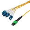 Type B MPO w/ pins to LC/UPC fan-out, 2.0mm Diameter, 8 Fiber, Single Mode OS2 9/125µm, OFNP Jacket, 10 Meter的图片