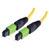 MPO w/ pins to MPO w/ pins, 12 Fiber Ribbon, 9/125 Singlemode, OFNR Jacket, Yellow, 10.0m的图片