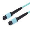 MPO w/ pins to MPO w/ pins, 24 Fiber Round, OM3 10G 50/125 Multimode, LSZH Jacket, Aqua, 1.0m的图片