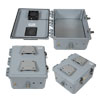 12x10x06 Polycarbonate Weatherproof Outdoor IP24 NEMA 3R Enclosure, 120VAC Mount Plate Mechanical Thermostat Heat & Fan Dark Gray的图片