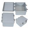12x10x06 UL® Listed Polycarbonate Weatherproof Outdoor IP66 NEMA 4X Enclosure Bundled w/Non Metalic Mounting Plate, Dark Gray的图片