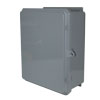 20x16x08 UL® Listed Polycarbonate Weatherproof Outdoor IP68 NEMA 6P Enclosure, Dark Gray的图片