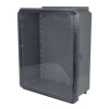 20x16x08 UL® Listed Polycarbonate Weatherproof Outdoor IP68 NEMA 6P Enclosure, Clear Lid, Dark Gray的图片