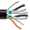 Process System Interconnect Cable, USA Made, 18AWG 2 Shielded Pairs & 22AWG Com Wire, AWM 2464 300V CM PLTC ITC UV Res PVC, BLK, 1000F的图片
