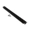1U (1.75") 19 Inch Panel with 12 Right Angle Cat5e Couplers的图片
