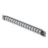 1U (1.75") x 19 inch Panel with 16 USB 3.0, A Type Female to A Type Female Couplers, Chrome Plated Shielded ABS Housing, Silver的图片