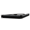 1.75"x19" (1U) 24 Port Category 6a Feed-Thru Coupler V-Panel with Cable Manager的图片