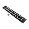 2U (3.5") 19 Inch Panel with 24 Cat5e Mini-Couplers的图片